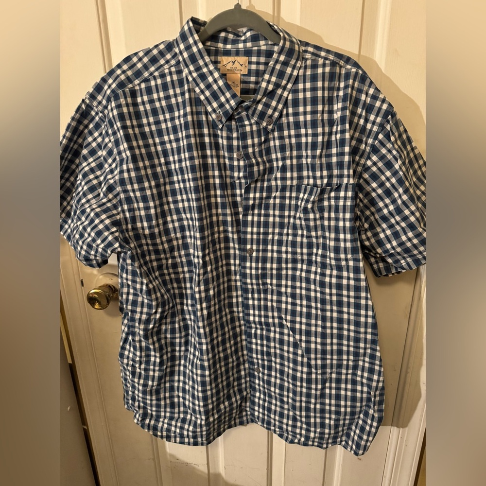 NEW Men's Blue Checkered Shirt